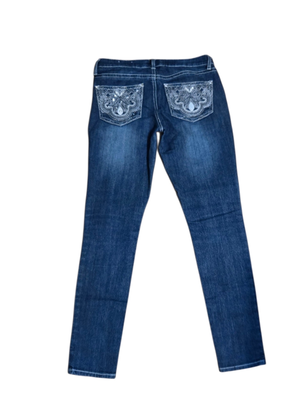 Mudd Dark Blue Embellished Pocket Women's Skinny Jeans